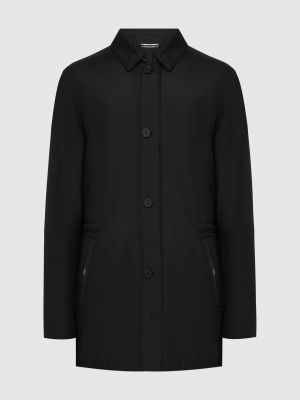 Шелковая кожаная куртка Stefano Ricci черная
