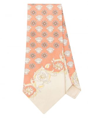 Jedwabny krawat Versace Pre-owned pomarańczowy