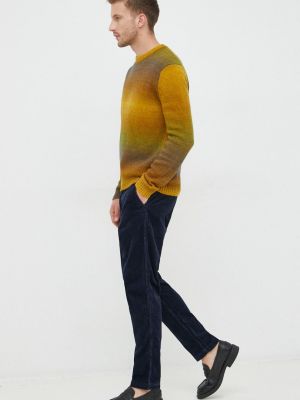 Шерстяной свитер Sisley желтый