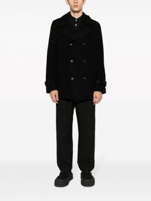 Woll mantel Comme Des Garçons Shirt schwarz
