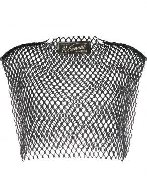 Mesh crop top Raf Simons svart