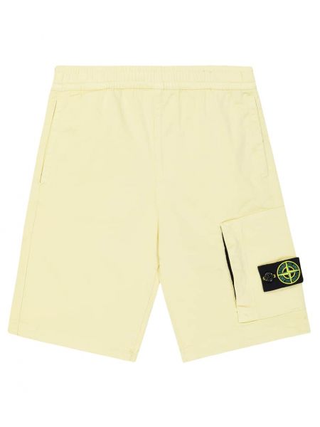 Shorts i bomull för pojkar Stone Island Junior beige