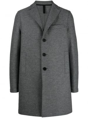 Vlnený kabát Harris Wharf London sivá