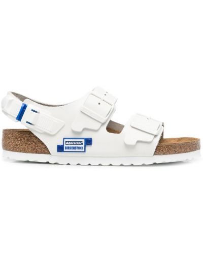 Lær sandaler med reim Birkenstock hvit