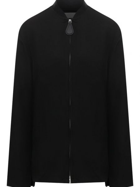 Рубашка из вискозы Jil Sander черная