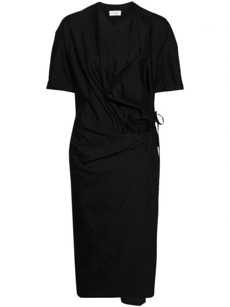 Μίντι φόρεμα Lemaire μαύρο