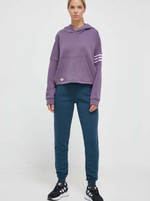 Bluza z kapturem Adidas Originals fioletowa