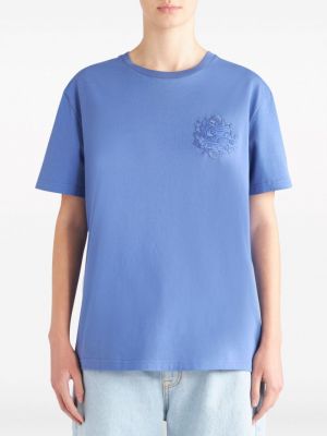 Kokvilnas t-krekls Etro zils