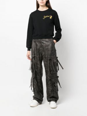 Sweatshirt aus baumwoll mit print Moschino schwarz