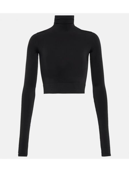 Crop top od jersey Balenciaga crna