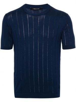 Βαμβακερή μπλούζα Tagliatore μπλε