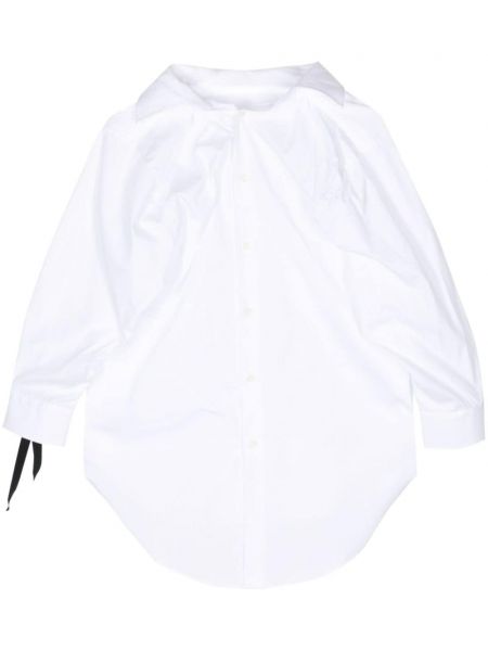 Βαμβακερό πουκάμισο ντραπέ Marina Yee λευκό