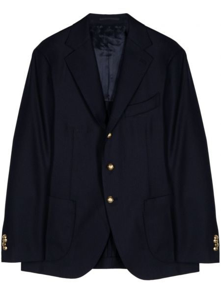 Blazer long en laine Man On The Boon. bleu