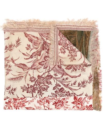 Pañuelo de seda de flores con estampado Pierre-louis Mascia rosa