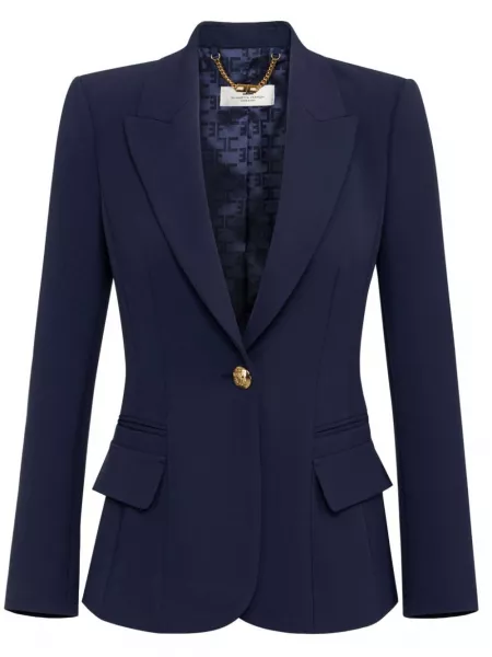 Blazer i crepe Elisabetta Franchi blå