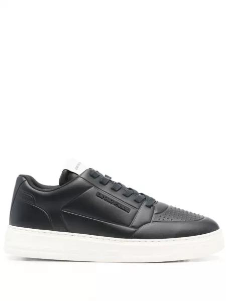 Sneakers med snøre med blonder Emporio Armani blå