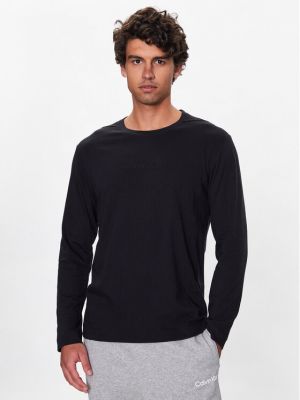 T-shirt a maniche lunghe Calvin Klein Performance nero