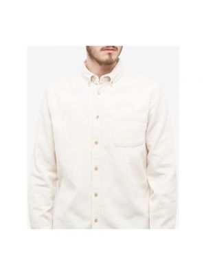 Koszula sztruksowa flanelowa Portuguese Flannel biała