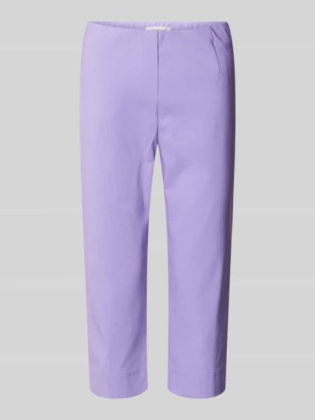Spodnie w jednolitym kolorze Stehmann fioletowe