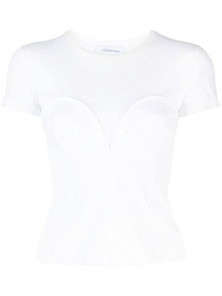 Bavlnené tričko Blumarine biela