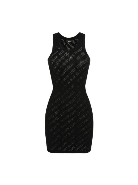 Sukienka mini z nadrukiem Just Cavalli czarna