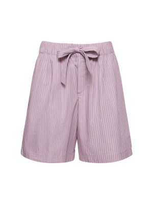 Pantaloni scurți din bumbac plisate Birkenstock Tekla violet