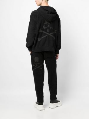 Kapučdžemperis ar rāvējslēdzēju ar apdruku Mastermind World melns