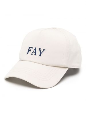 Siuvinėtas kepurė su snapeliu Fay smėlinė