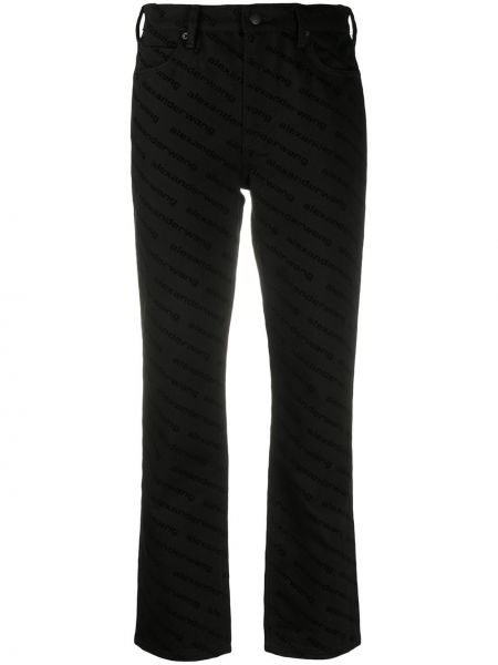 Pantalones con estampado Alexander Wang negro