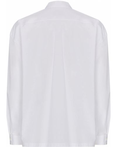 Camisa con cremallera manga larga Prada blanco
