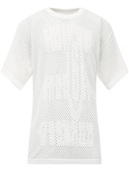 Puuvilla t-paita Mm6 Maison Margiela valkoinen