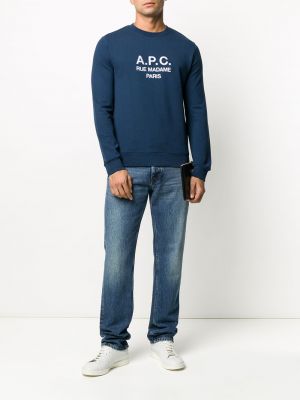 Sweatshirt mit stickerei A.p.c. blau
