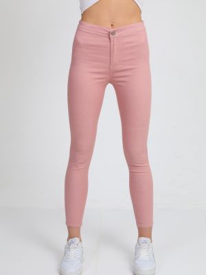 Pantaloni skinny fit Bi̇keli̇fejns roz