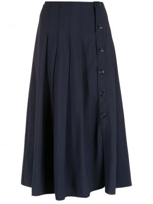 Falda midi Alcaçuz azul