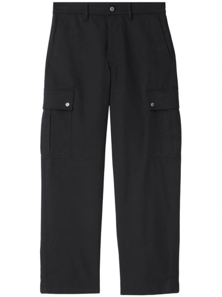 Pantalon cargo en coton Burberry noir