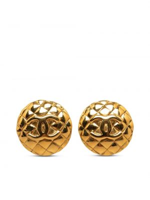 Boucles d'oreilles à boucle plaquées or Chanel Pre-owned doré