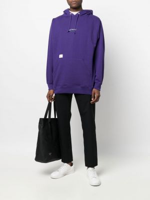 Džemperis su gobtuvu oversize Wtaps violetinė