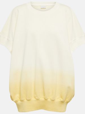 Jersey de algodón de tela jersey oversized Dries Van Noten amarillo