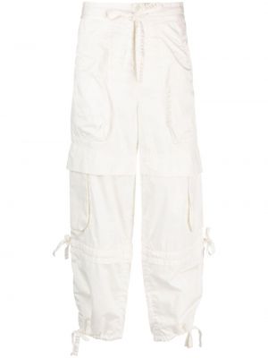 Памучни карго панталони Isabel Marant бяло