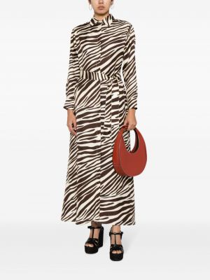 Seiden hemdkleid mit print mit zebra-muster Cynthia Rowley