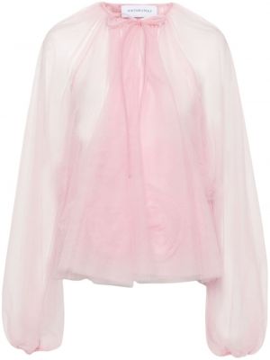 Блуза от тюл Viktor & Rolf розово