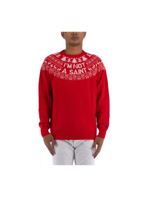 Sweter Mc2 Saint Barth czerwony