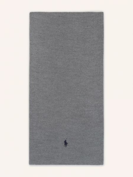 Шарф из шерсти мериноса Polo Ralph Lauren серый