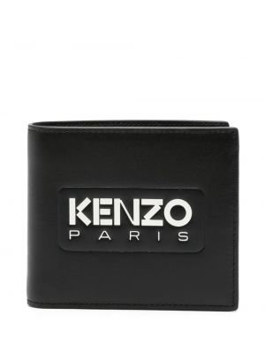 Portefeuille en cuir Kenzo noir