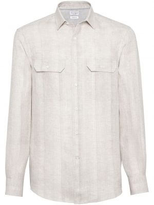 Lininė marškiniai Brunello Cucinelli