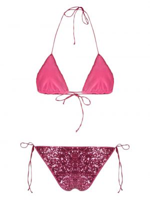 Bikini z cekinami Oséree różowy