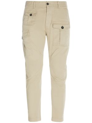 Pantalones de algodón Dsquared2 beige