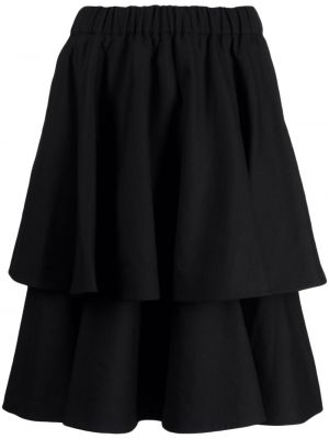 Vlněné midi sukně Noir Kei Ninomiya černé
