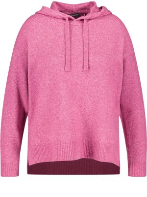 Меланжов пуловер Samoon розово