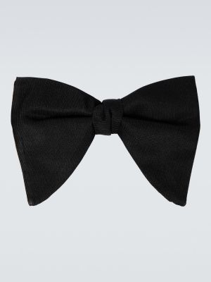 Копринена вратовръзка с панделка Gucci черно